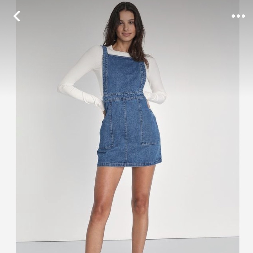 H&M Blue Denim Mini Dress Size 10 - Picture 4 of 4